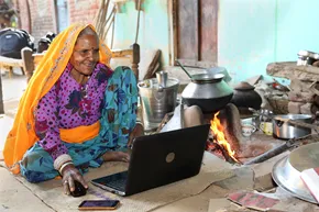 shutterstock_India woman laptop